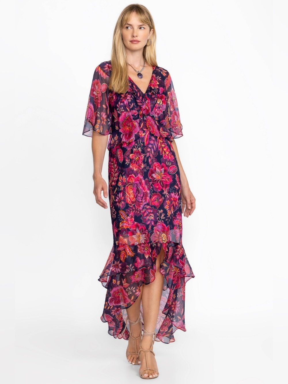 JADE Johnny was LUXEE RUFFLE MAXI DRESS.  NWT - Picture 3 of 11